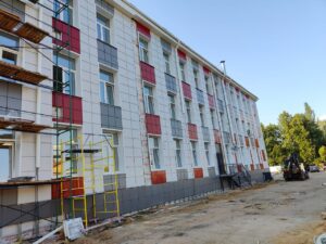 Объект строительства - Школа, подсистема под керамогранит